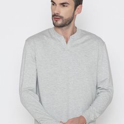 Bonjour Men Solid V-Neck Sweatshirt-56