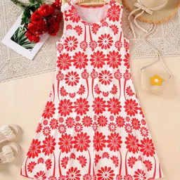 Kidotsav Girls Ethnic Motifs Printed A-Line Dress-picture-32