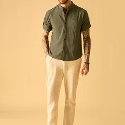AKS Men Standard Semi Sheer Casual Shirt-image-34