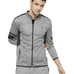 Campus Sutra Grey Textured Full Sleeves Jacket-image-11