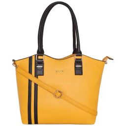 Elle Ochre Yellow Solid Shoulder Handbag-picture-3