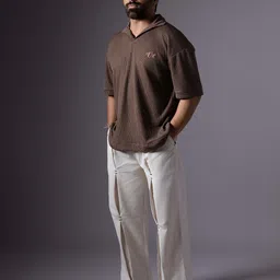 HOP HEAD Men Straight Fit Pleated Cargos Trousers-image-42