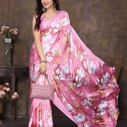 Lookmark Floral Printed Traditional Tussar Saree-45