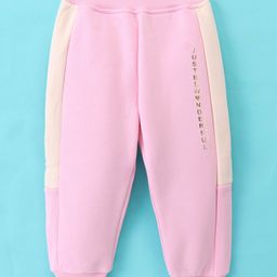 Little Kangaroos Full Length Fleece and Woollen Pant Text Printed - Pink-picture-10