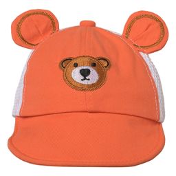 Kid-O-World Cotton Bear Face Patched Cap - Orange-image-97