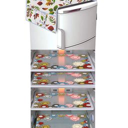 Dakshya Industries Fridge Top Cover and Fridge Mat Combo Set of 5-picture-23