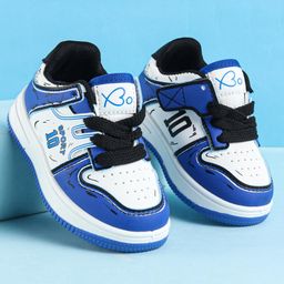 Babyoye Lace up Casual Shoes Text Print - Blue-image-128