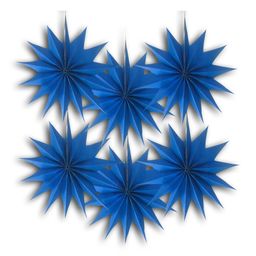 Decor Mantra star shape decorative paper fan for birthday & baby shower decoration- Blue - Pack of 6-image-94
