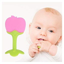 Enorme Silicone Peach & Apple Shape Teether Pack of 2 - Multicolour image 2
