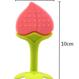 Enorme Silicone Peach & Apple Shape Teether Pack of 2 - Multicolour image 3