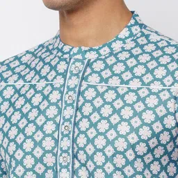Arch element Men Ethnic Motifs Printed Thread Work Kurta image 4