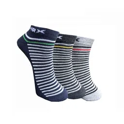 HRX by Hrithik Roshan Women Pack Of 3 Striped Ankle-Length Socks-picture-49
