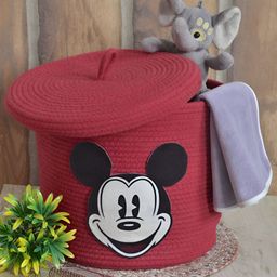 Myntra Elegant Homes Red Cartoon Self Design Reusable Multi-Utility Organiser-8