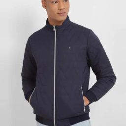 Allen Solly Warm Navy Regular Fit Quilted Jacket-image-68