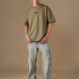 The Souled Store Green Loose Fit Graphic T-Shirt-picture-0