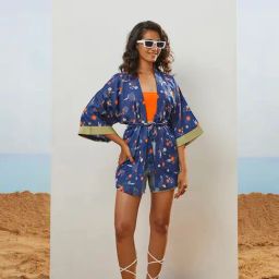 CMGE Blue Printed Kimono-image-58