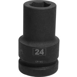RS PRO 24mm 25.4 mm (1 Inch) Drive Deep Impact Socket Hexagon, 1370933-16