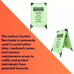 Ladwa 2 Fold Maintenance In Progress Caution Barricade image 2