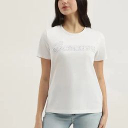 United Colors of Benetton White Cotton Embroidery T-Shirt-picture-39