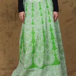 Exotic India Printed Wrap Maxi Skirts-image-94