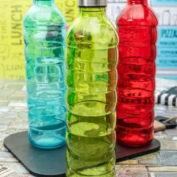 White Gold Transparent Glass Bottles with Silicone Cap - Set of 2-4