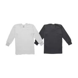 Vimal Jonney Kids Multicolor Regular Fit Thermal Tops - Pack of 2-picture-33