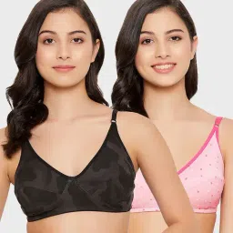 Clovia Multicolor Non Wired Non Padded Full Coverage Bra (Pack Of 2)-6