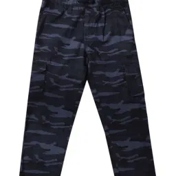 Cantabil Kids Navy Cotton Camouflage Joggers-image-45