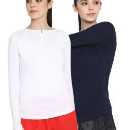 Appulse White & Navy Cotton T-Shirt - Pack of 2-image-77