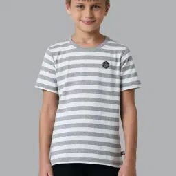 Van Heusen Regular Fit Smart Tech Easy Stain Release T-Shirt - White & Grey Melange-image-70