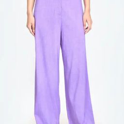 Zink London Purple Regular Fit High Rise Trousers-picture-31
