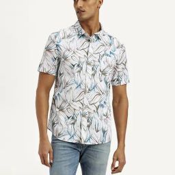 Levi's White Cotton Slim Fit Floral Print Shirt-picture-43