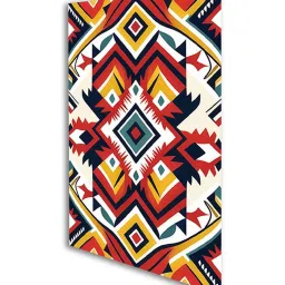 Nestroots Vibrant Tribal Pattern Canvas Set Stretch Canvas Frame Wall Painting - Set of 3 image 4