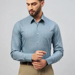 Louis Stitch Green Cotton Regular Fit Checks Shirt-picture-24