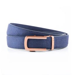 Halden Blue  Formal Belt With Classic Rose Gold Buckle-image-61