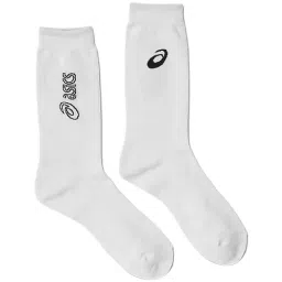 Asics White Polyester Logo Calf Length Socks-image-96