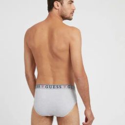 Guess Multi Regular Fit Solid Brief (Pack of 3) image 4