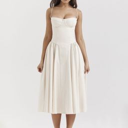 bebe Fit & Flare Midi Dress-image-72
