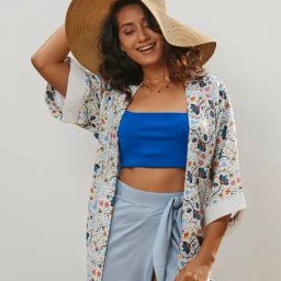 CMGE White Printed Kimono-23