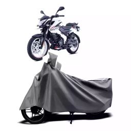 Auto Pearl Two Wheeler Cover with Bag for Bajaj Pulsar NS200, Silver-image-56