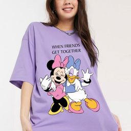 RAYACLOSET Women Printed Drop-Shoulder Sleeves Applique T-shirt-image-89