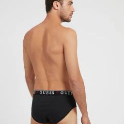 Guess Multi Regular Fit Solid Brief (Pack of 3) image 2