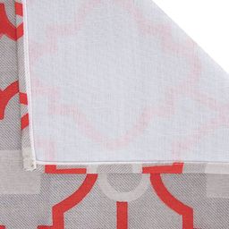 HOUZZCODE Orange & Grey Moroccan Patterned Rectangular Table Runner image 3