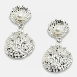 Sohi Silver Plated Party Designer Stone Drop Earrings image 4