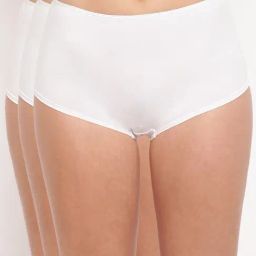 La Intimo White Comfort Fit Briefs - Pack Of 3-image-7