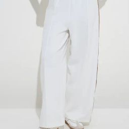 LOV by Westside Off-White Solid High-Rise Track Pants-image-48