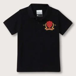 Blue Giraffe Boys Black Cotton Solid 1 T-shirt-image-40