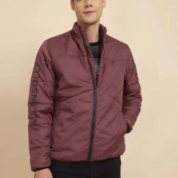 Allen Solly Mid Maroon Regular Fit Jacket-picture-23