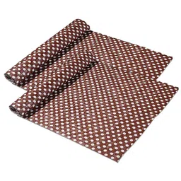 Kuber Industries Brown 2 Pieces Polka Dot Printed Water Resistant Shelf Liner-4