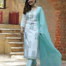 Anouk Rustic Women Ethnic Motifs Printed Regular Kurta Set With Dupatta-picture-0